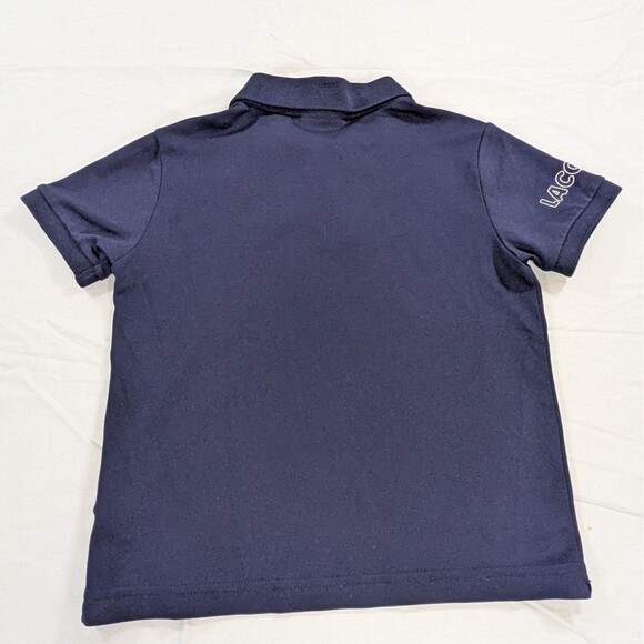 Lacoste Short Sleeve Casual Polo Shirt Youth Kid's Size 5 Navy Blue - Picture 6 of 6